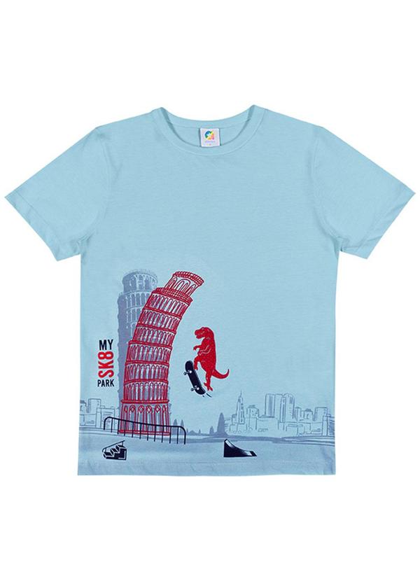 Alenice - Camiseta Sk8 Menino Azul