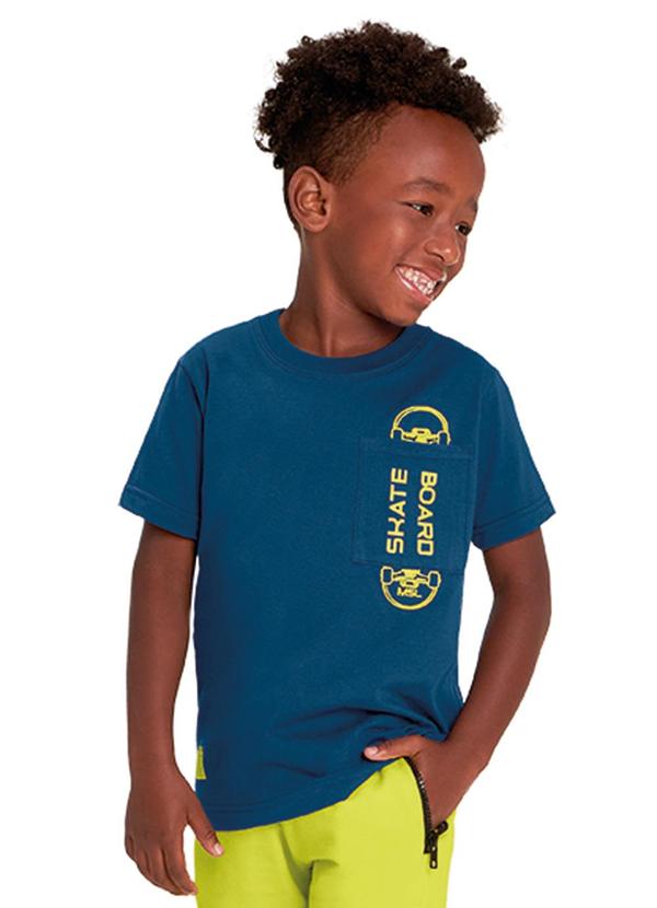 Marisol - Camiseta Skate Menino Azul