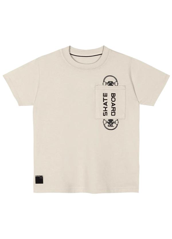Marisol - Camiseta Skate Menino Bege
