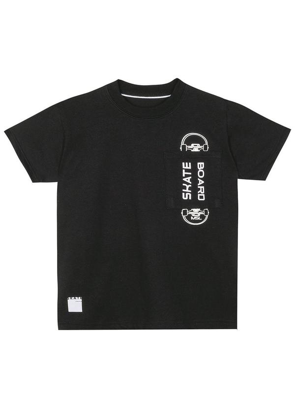Marisol - Camiseta Skate Menino Preto