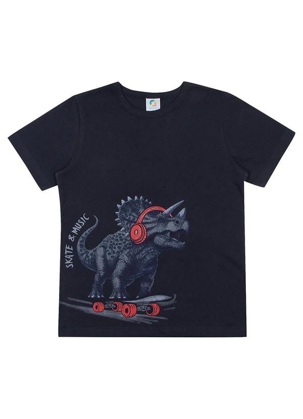 Alenice - Camiseta Skate & Music Meninos Azul