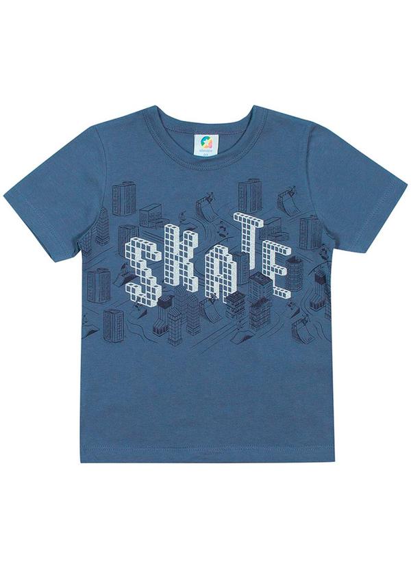 Alenice - Camiseta Skate Now Meninos Azul