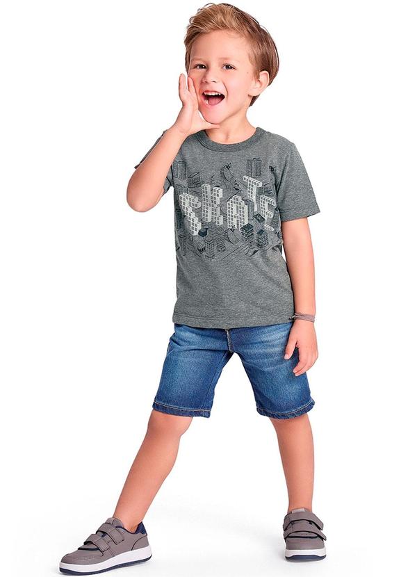 Alenice - Camiseta Skate Now Meninos Cinza