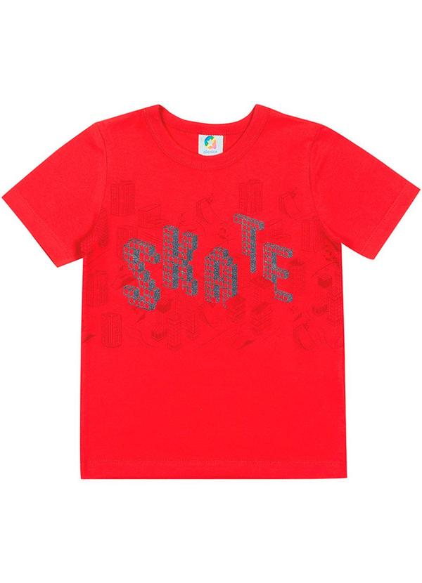 Alenice - Camiseta Skate Now Meninos Vermelho