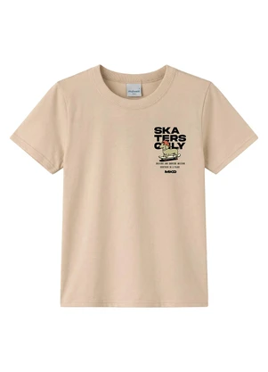 Malwee Kids - Camiseta Skaters Only Bege - MALWEE KIDS