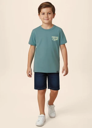 Malwee Kids - Camiseta Speed And Strength Azul Petróleo - MALWEE KIDS