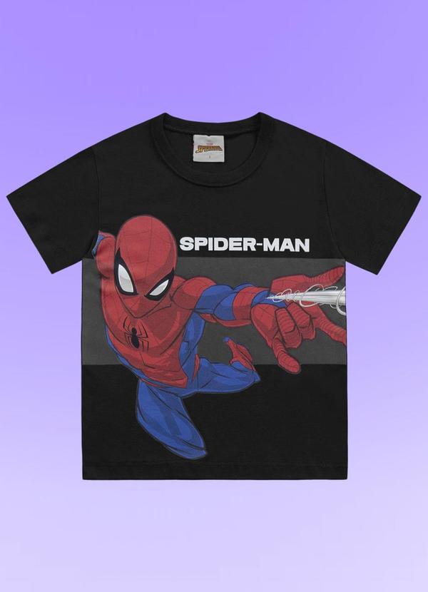 Fakini Kids - Camiseta Spider-Man Preto