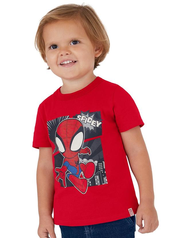 Malwee Kids - Camiseta Spidey em Puff Menino Vermelho 2