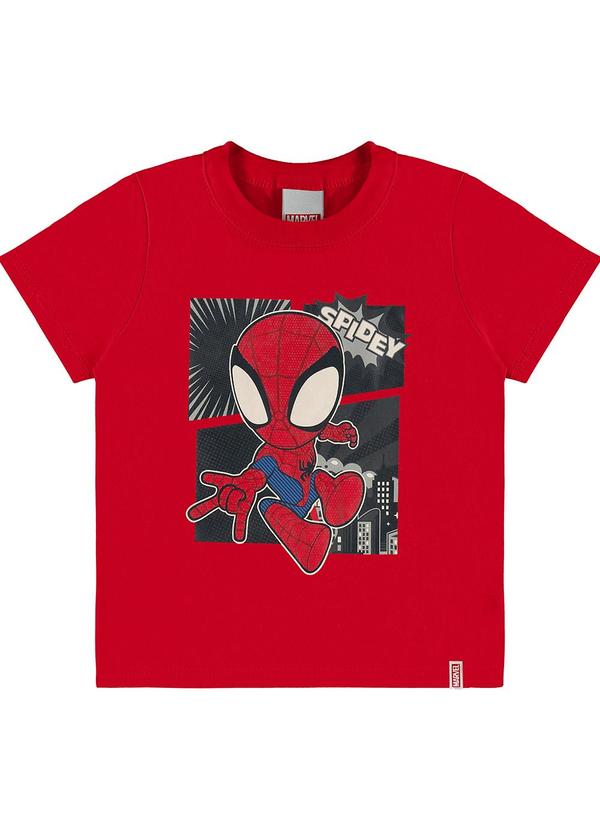 Malwee Kids - Camiseta Spidey em Puff Menino Vermelho 3