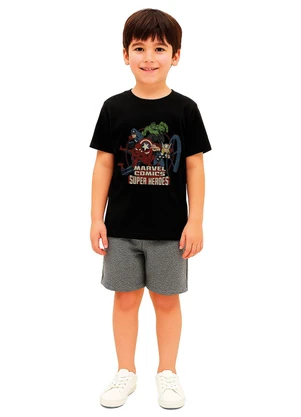 Malwee Kids - Camiseta Super Heróis da Marvel® Preto - MALWEE KIDS