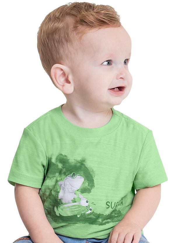 Quimby - Camiseta Surf para Bebê Menino Verde