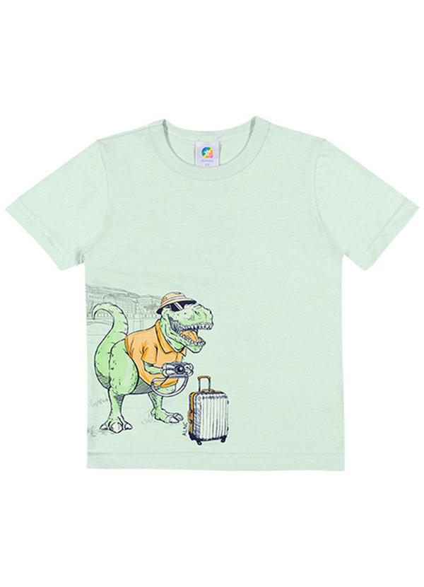 Alenice - Camiseta T-Rex Aventureiro Menino Verde