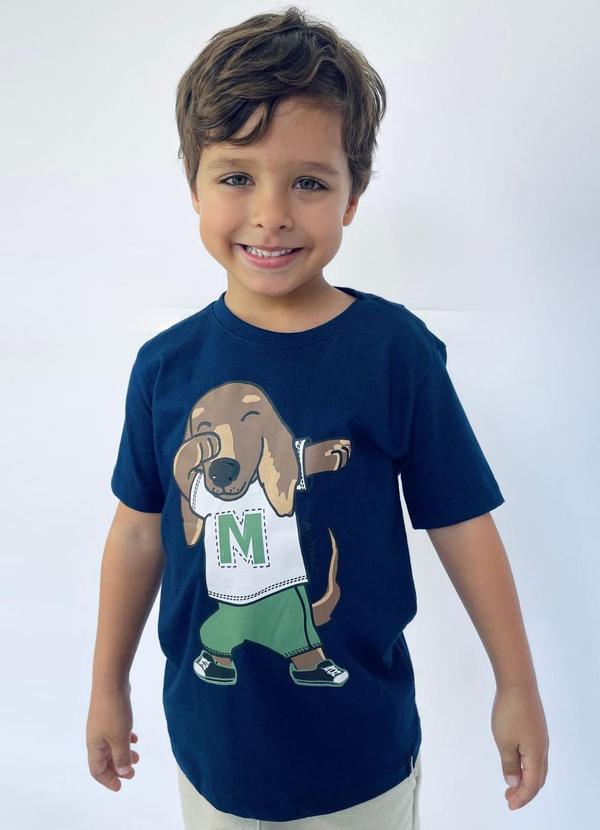 Miniman - Camiseta T Shirt Dog Descolado Azul