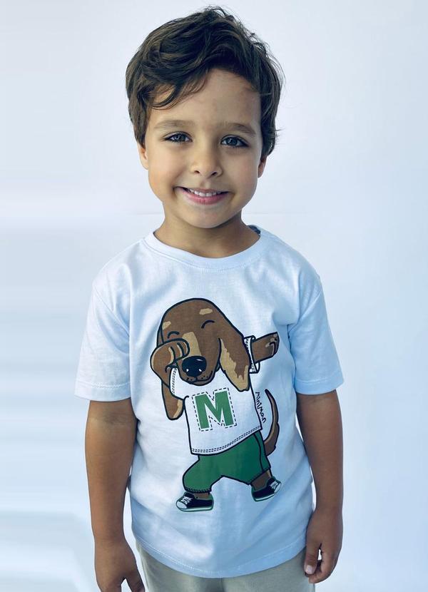 Miniman - Camiseta T Shirt Dog Descolado Branco
