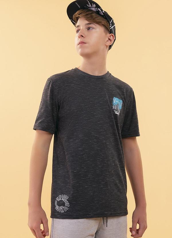 Soft Bonni - Camiseta Teen Malha Flamê Preto