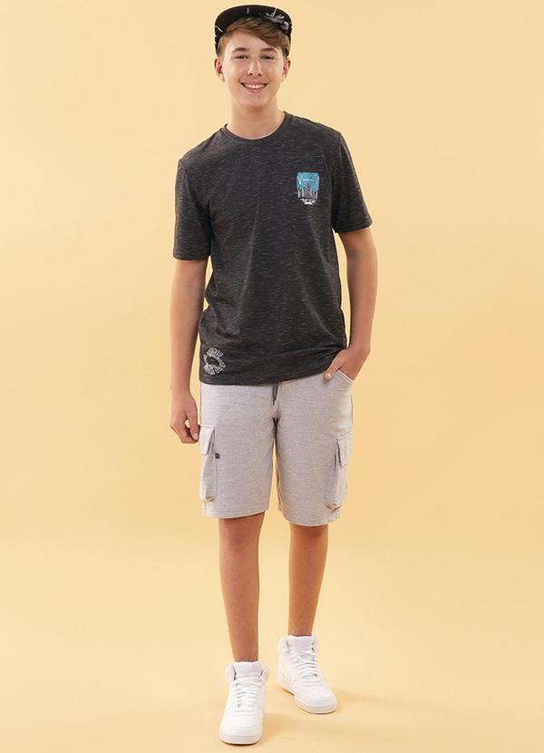 Soft Bonni - Camiseta Teen Malha Flamê Preto 2