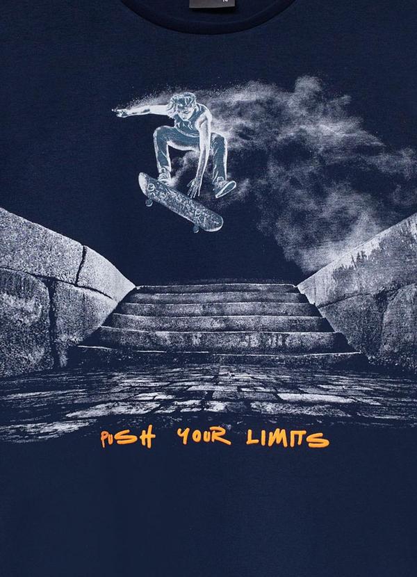 Lemon - Camiseta Teen Masculina Marinho 2