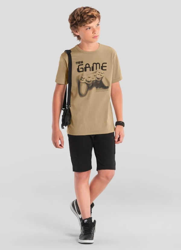 Brandili - Camiseta Teen Menino de Games Marrom 2
