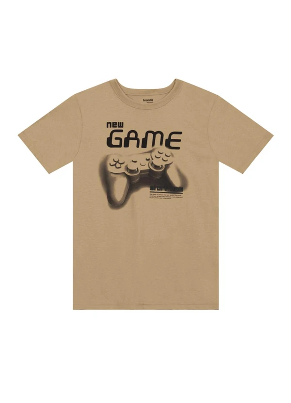Brandili - Camiseta Teen Menino de Games Marrom 3