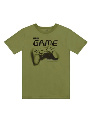 Brandili - Camiseta Teen Menino de Games Verde - BRANDILI