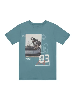 Brandili - Camiseta Teen Menino de Skate Azul - BRANDILI