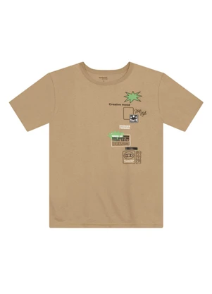 Brandili - Camiseta Teen Menino em Gel Marrom - BRANDILI