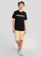 Brandili - Camiseta Teen Menino em Meia Malha Bege - variação: Preto