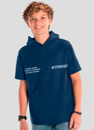 Brandili - Camiseta Teen Menino Oversized Azul - BRANDILI