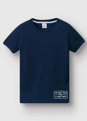 Carinhoso - Camiseta Texturizada The Best Team Ever Azul - CARINHOSO