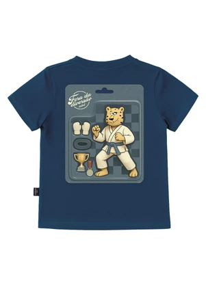 Malwee Kids - Camiseta Tigre Karatê Azul Escuro - MALWEE KIDS