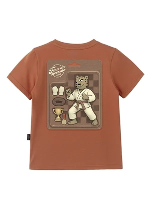 Malwee Kids - Camiseta Tigre Karatê Terracota - MALWEE KIDS