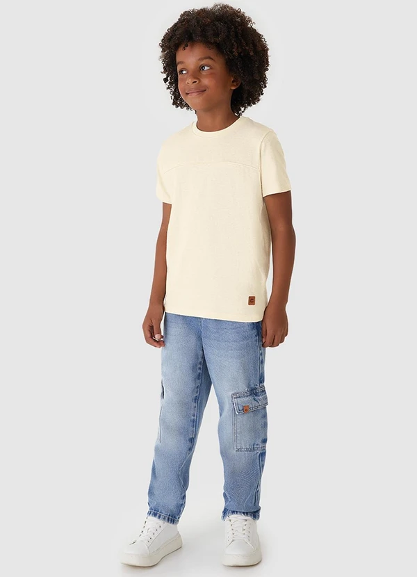 Carinhoso - Camiseta Tradicional em Linho Azul Claro 2