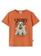 Malwee Kids - Camiseta Unissex Esqueleto Preto - variação: Laranja
