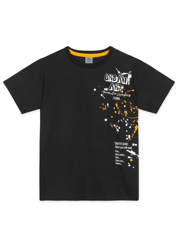 Tigor T Tigre - Camiseta Urban Menino Preto