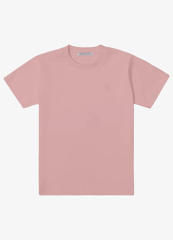 Trick Nick - Camiseta Verão Menino em Suedine Rosa