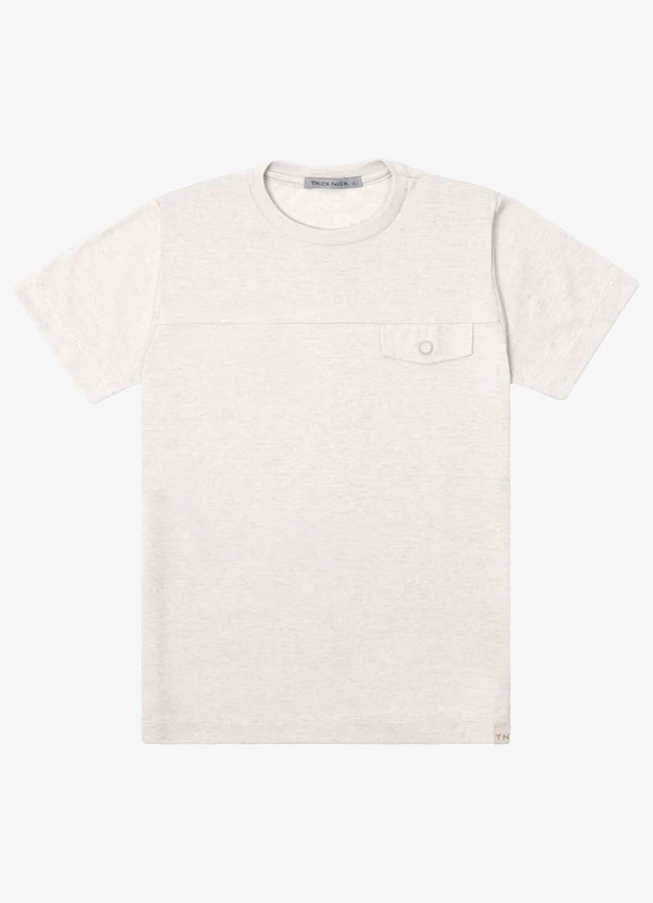 Trick Nick - Camiseta Verão Menino Manga Curta Bege