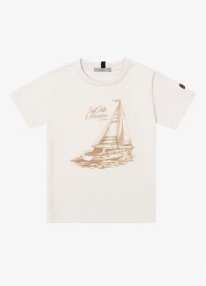 Trick Nick - Camiseta Verão Menino Meia Malha Bege - TRICK NICK