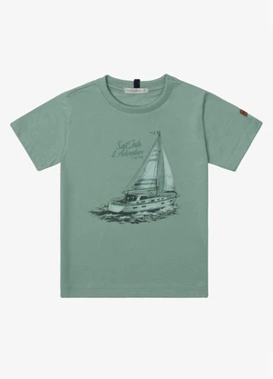 Trick Nick - Camiseta Verão Menino Meia Malha Verde - TRICK NICK