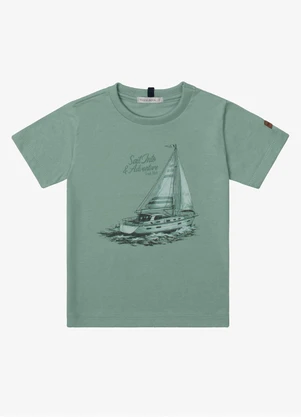 Trick Nick - Camiseta Verão Menino Meia Malha Verde - TRICK NICK