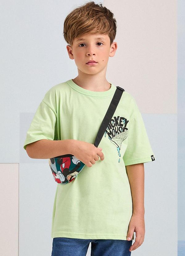 Youccie - Camiseta Verde com Estampa do Mickey Verde
