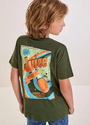 Youccie - Camiseta Verde com Estampa Juice Verde - YOUCCIE