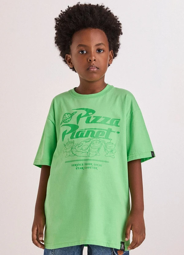 Youccie - Camiseta Verde da Pizza Planet Verde