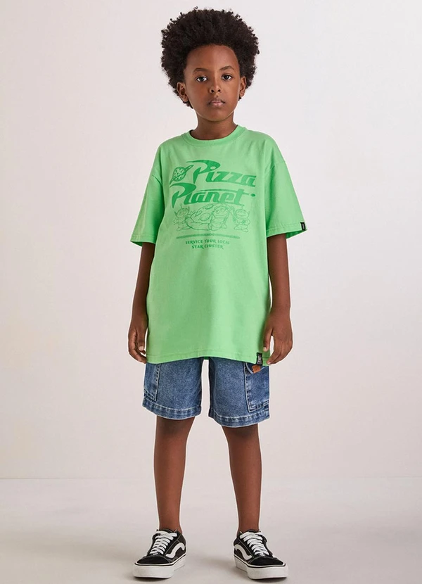 Youccie - Camiseta Verde da Pizza Planet Verde 3