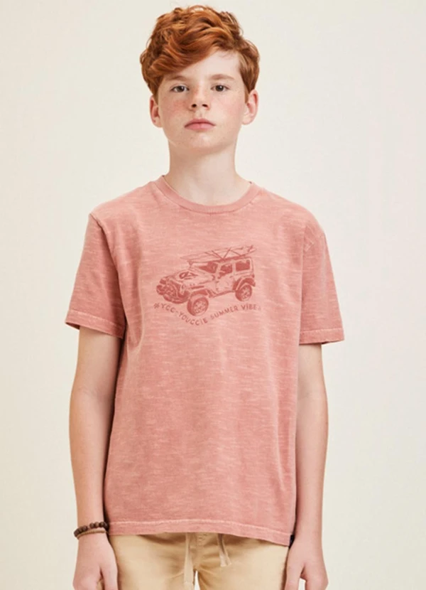 Youccie - Camiseta Vermelha Estampada Vermelho