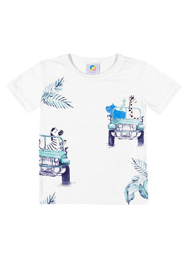 Alenice - Camiseta Viagem com Amigos Menino Branco