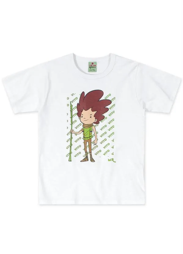 Lilica Ripilica - Camiseta Vito Manga Curta Mundo Ripilica Branco 5