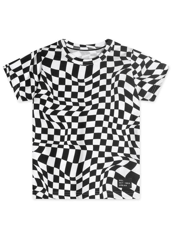 Marisol - Camiseta Xadrez Masculina Preto 3