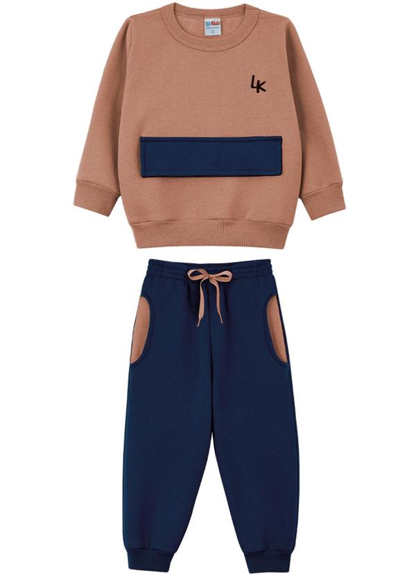 Lik Kids - Conjunto Blusão e Calça 2 Cabos Laranja