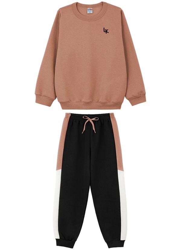 Lik Kids - Conjunto Blusão e Calça 2 Cabos Laranja