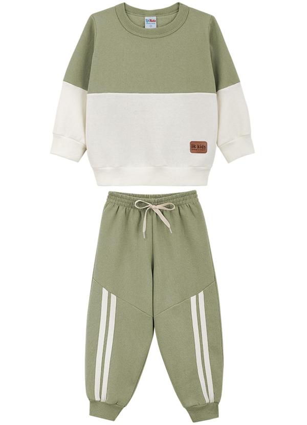 Lik Kids - Conjunto Blusão e Calça 2 Cabos Verde